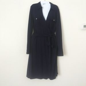 Lauren Ralph Lauren Navy Blue Wrap Dress